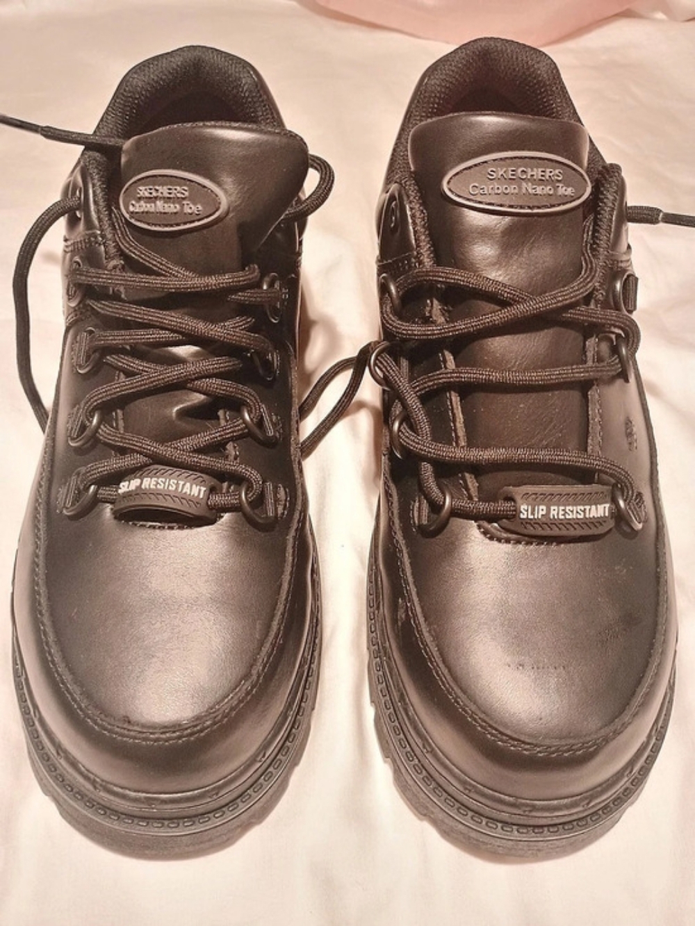 Skechers Cessnock SR Slip Resistant Leather Boots US 7.5 Like New